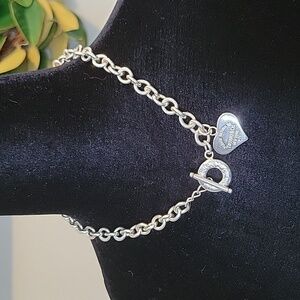 Sterling Silver Chain Necklace with Heart Pendant
